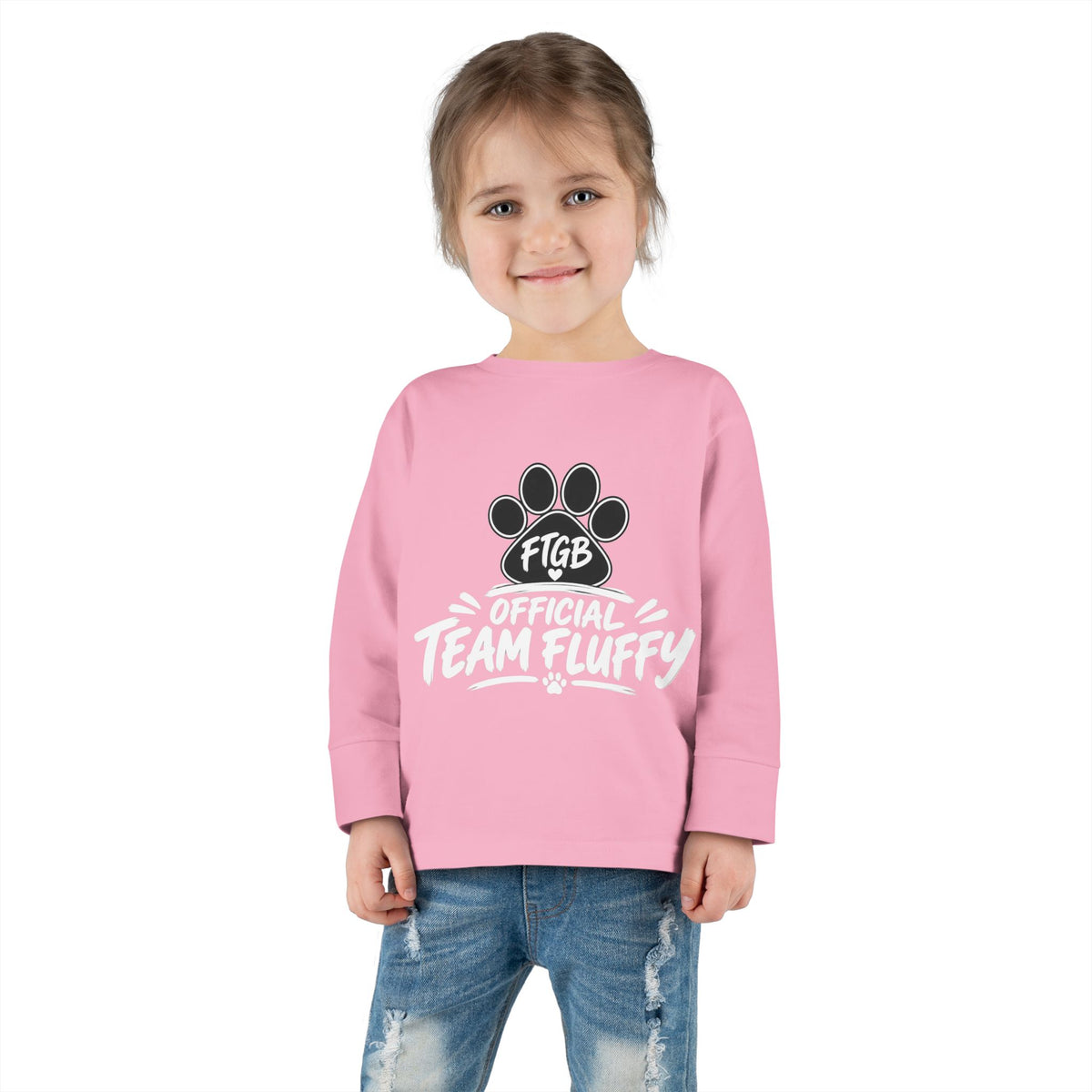 Official Team Fluffy Toddler Long Sleeve Tee | FTGB Kids Shirt