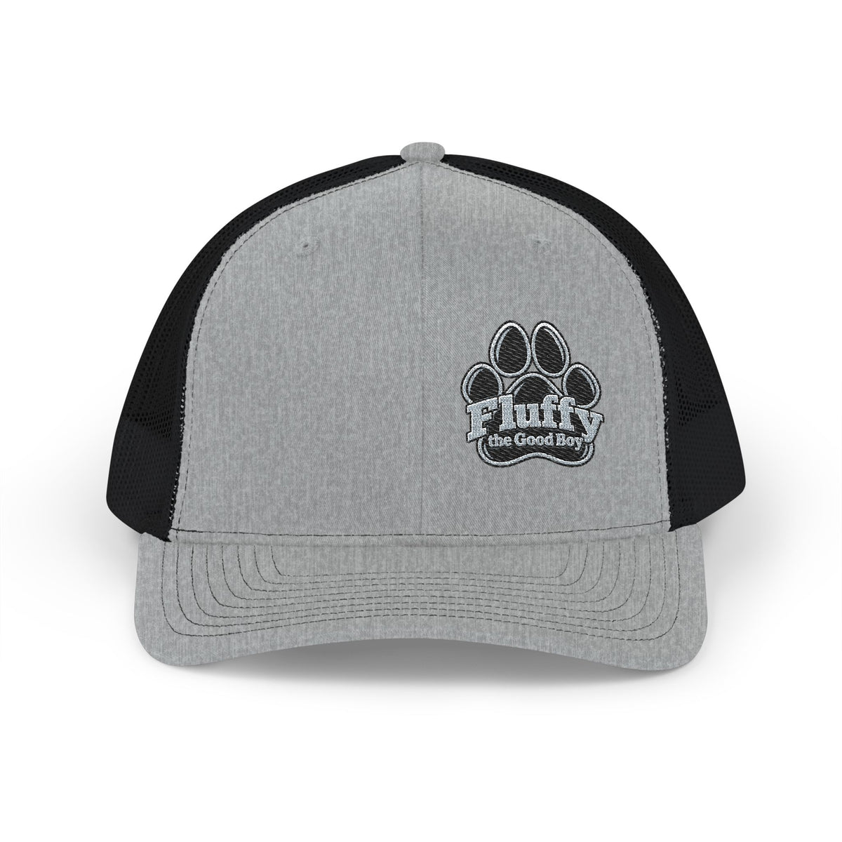 Fluffy the Good Boy Paw Logo Embroidered Trucker Hat