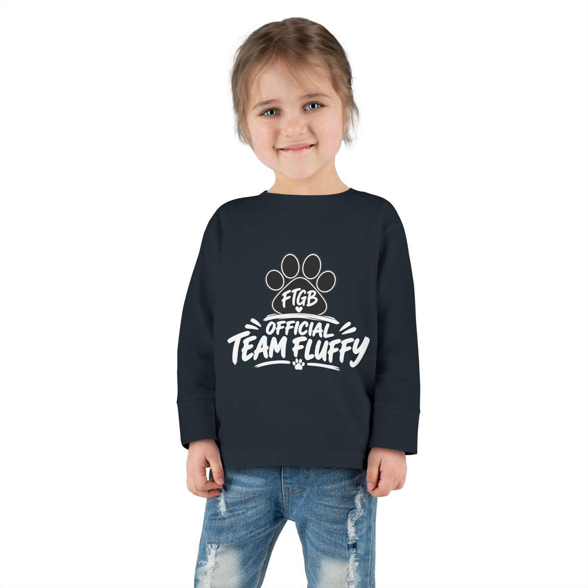 Official Team Fluffy Toddler Long Sleeve Tee | FTGB Kids Shirt
