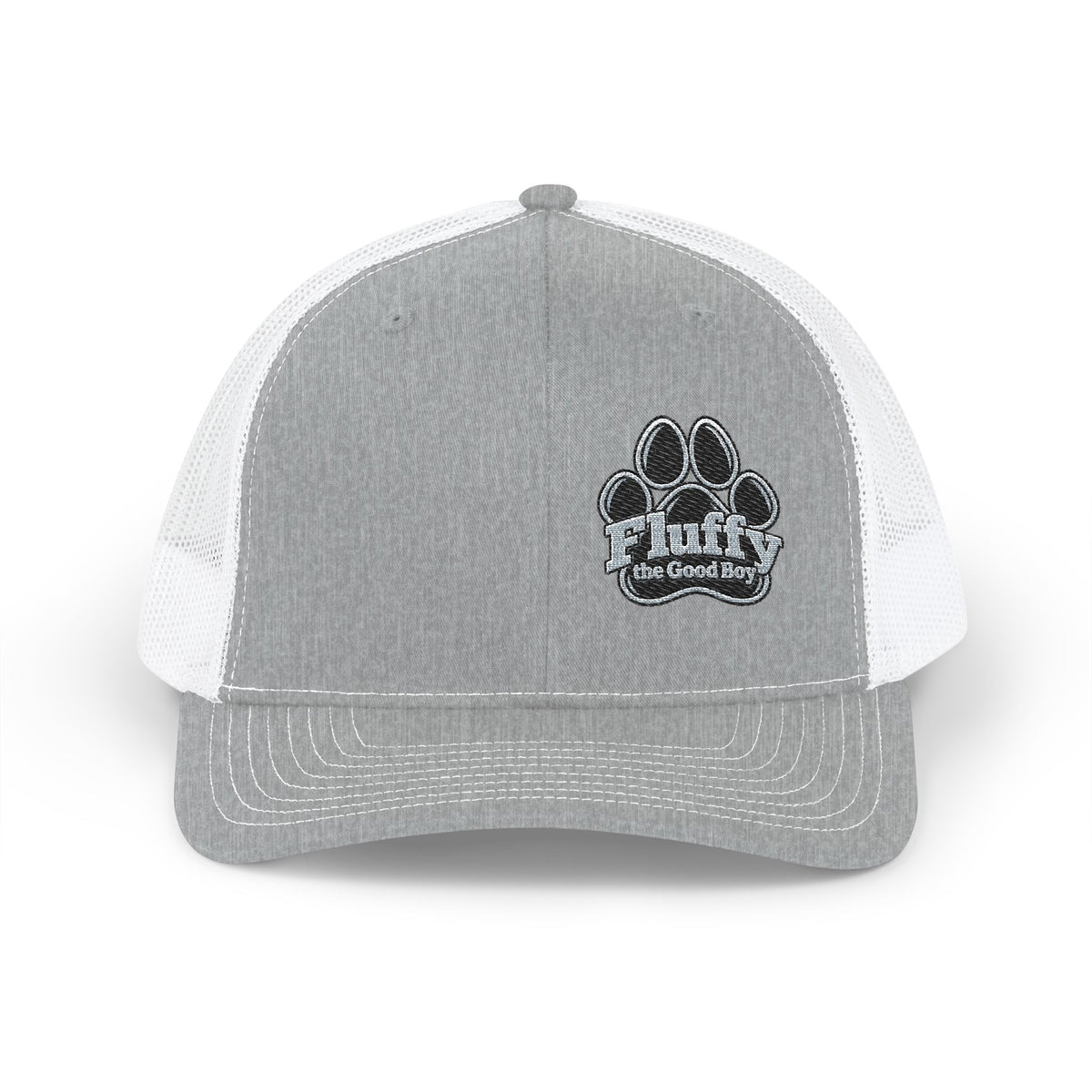 Fluffy the Good Boy Paw Logo Embroidered Trucker Hat