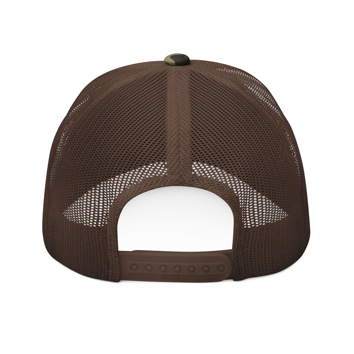 Fluffy the Good Boy Camo Trucker Hat – Embroidered FTGB Paw