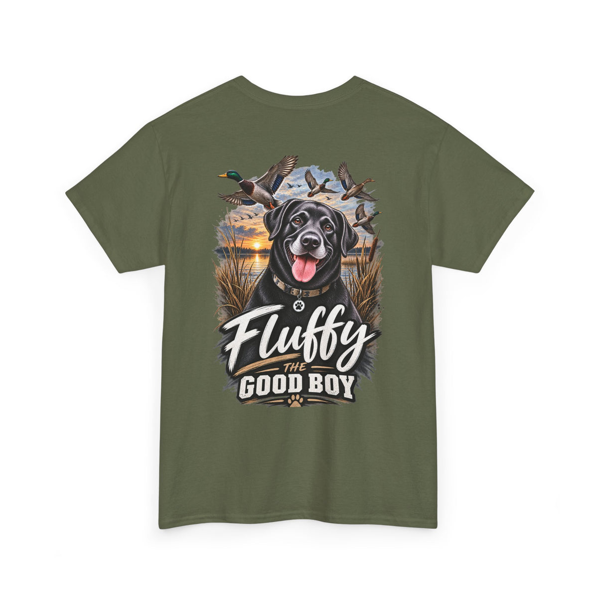 FTGB Hunting Series – Fluffy the Good Boy Duck Hunting Tee