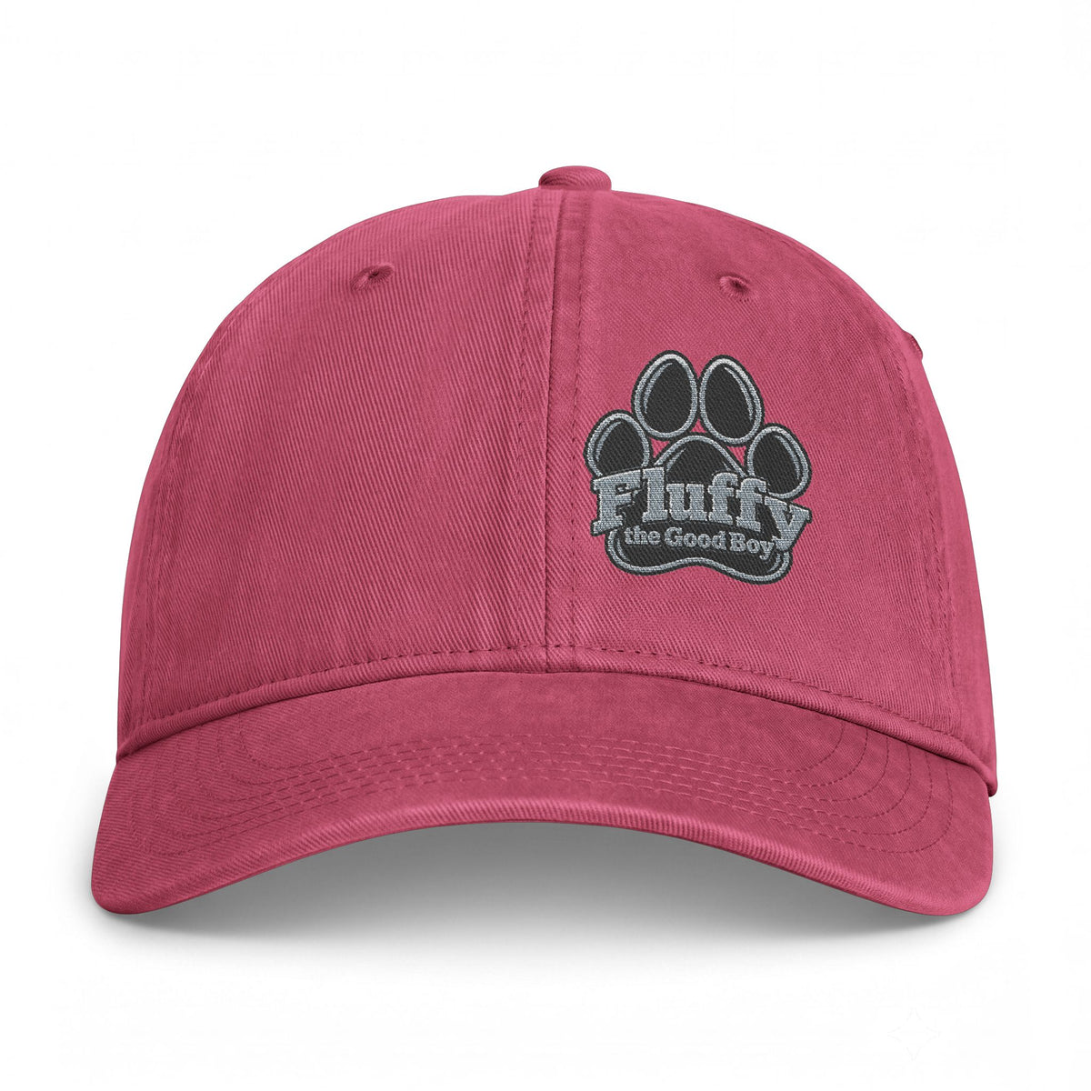 Fluffy the Good Boy Paw Logo Embroidered Coastal Washed Cap - Gray Shades