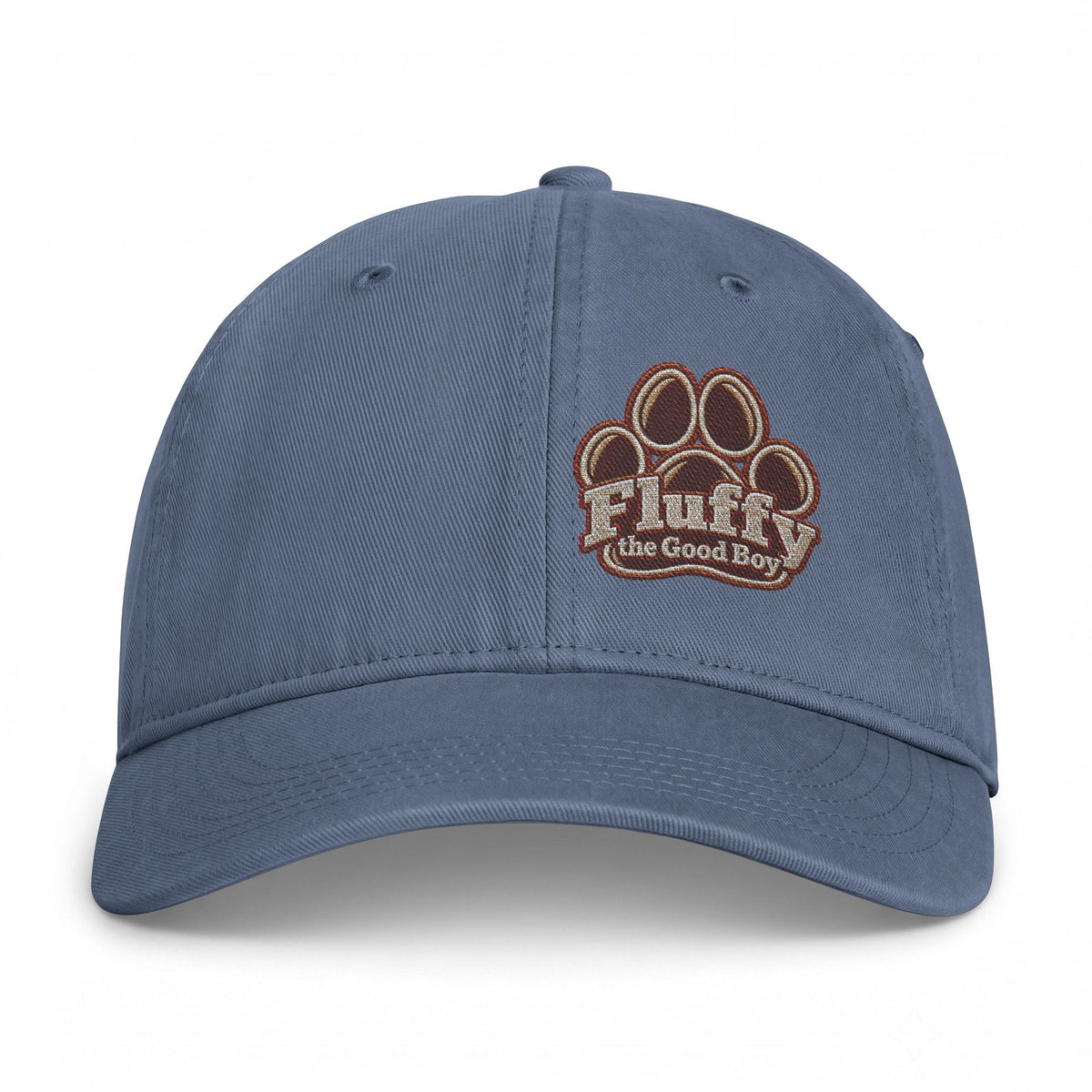 Fluffy the Good Boy Paw Logo Embroidered Coastal Washed Cap - Tan Shades