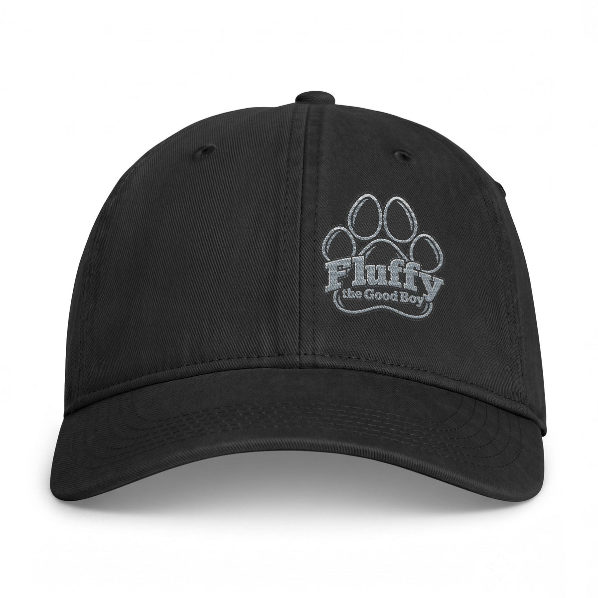 Fluffy the Good Boy Paw Logo Embroidered Coastal Washed Cap - Gray Shades