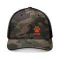 Fluffy the Good Boy Camo Trucker Hat – Embroidered FTGB Paw
