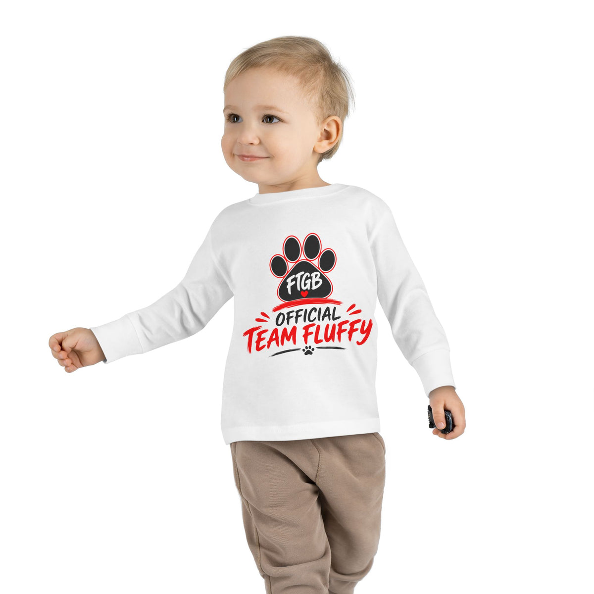 Official Team Fluffy Toddler Long Sleeve Tee | FTGB Kids Shirt