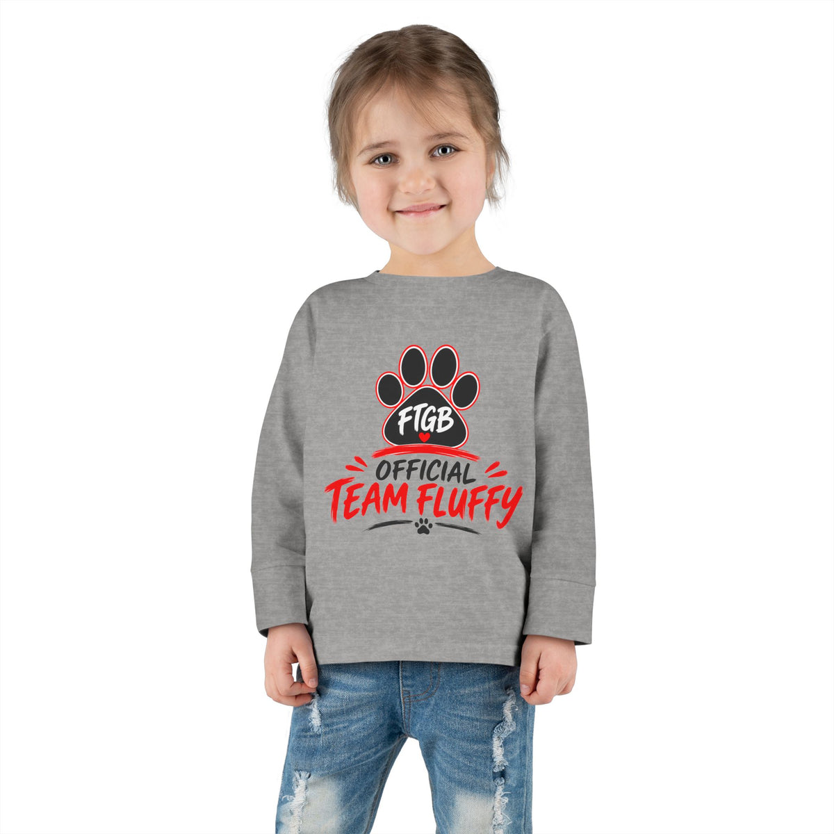 Official Team Fluffy Toddler Long Sleeve Tee | FTGB Kids Shirt