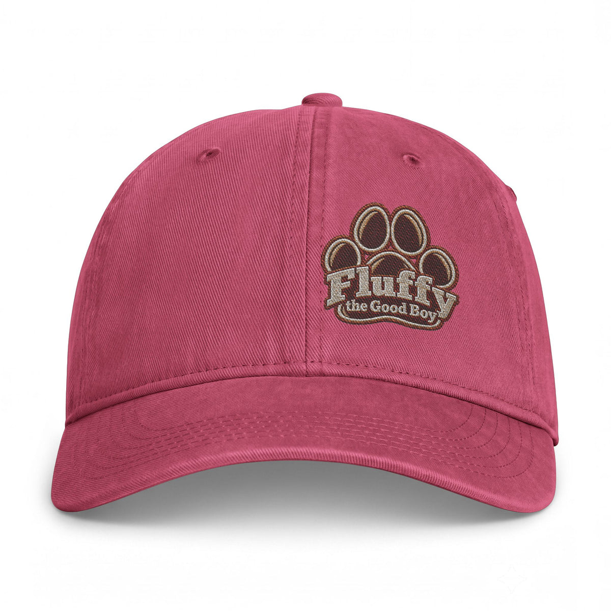 Fluffy the Good Boy Paw Logo Embroidered Coastal Washed Cap - Tan Shades