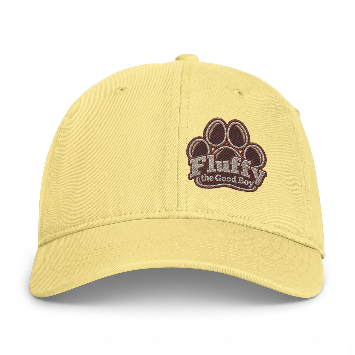 Fluffy the Good Boy Paw Logo Embroidered Coastal Washed Cap - Tan Shades