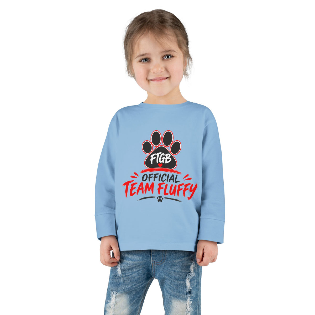 Official Team Fluffy Toddler Long Sleeve Tee | FTGB Kids Shirt